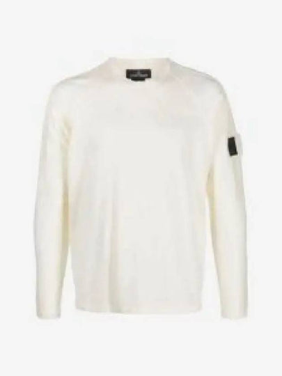 Shadow Project Crewneck Light Cotton Knit Top Ivory - STONE ISLAND - BALAAN 2