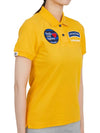 Women’s Goody Emblem Short Sleeve PK Shirt Yellow - HORN GARMENT - BALAAN 4