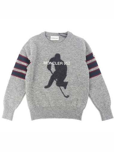 KIDS Gray Wool Hockey Sweater 9004850 9699L 985 12A 14A 1210474 - MONCLER - BALAAN 1