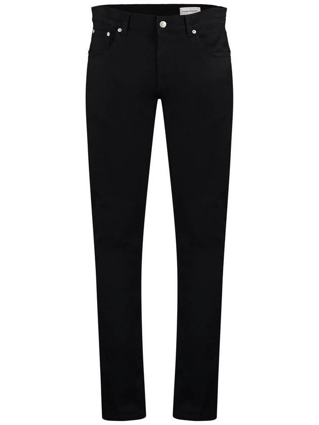 Denim Straight Pants 627295QSY49 1000 BLACK - ALEXANDER MCQUEEN - BALAAN 2