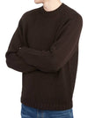 Men’s Merino Wool Knit Top Brown - TEN C - BALAAN 6