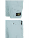 Men's Waffen Patch Bermuda Shorts Blue - STONE ISLAND - BALAAN 6