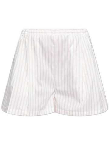 Marni Striped Pattern Shorts, Women's, Cream - MARNI - BALAAN 1