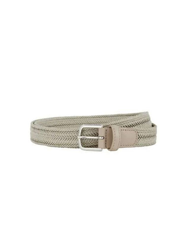 Men s Square Buckle Rope Braid Belt Beige - GIORGIO ARMANI - BALAAN 1