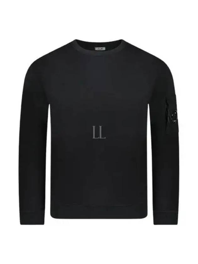 Light Fleece Crew Neck Sweatshirt Black - CP COMPANY - BALAAN 2