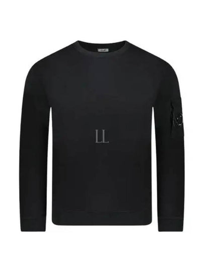 Light Fleece Crew Neck Sweatshirt Black - CP COMPANY - BALAAN 2