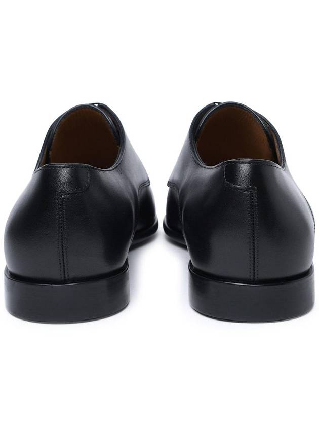 Lace-Up Leather Classic Loafers Black - SALVATORE FERRAGAMO - BALAAN 5