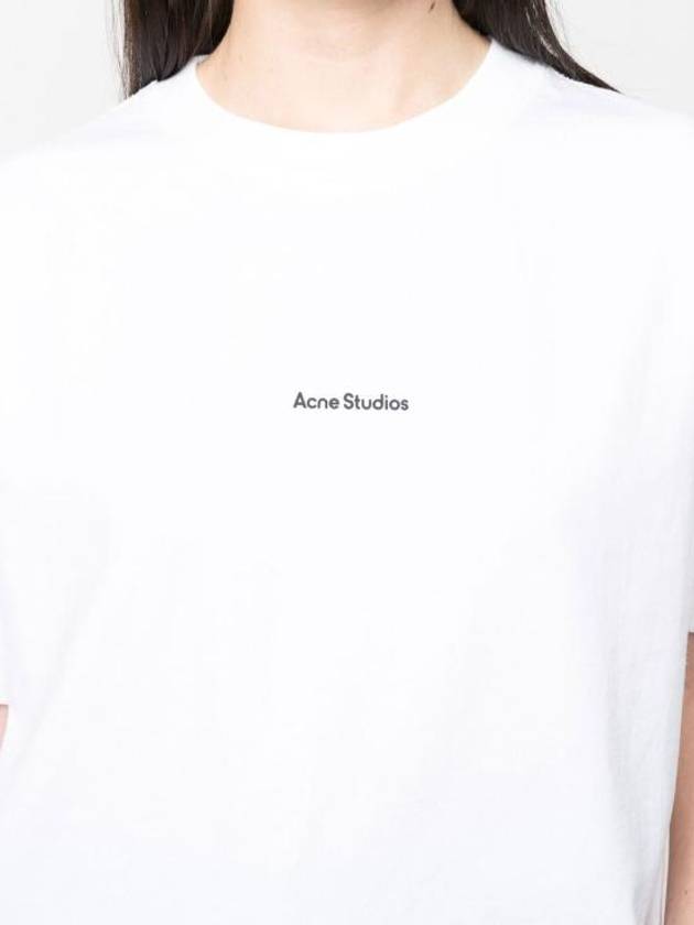 Logo Crew Neck Short Sleeve T-Shirt White - ACNE STUDIOS - BALAAN 4