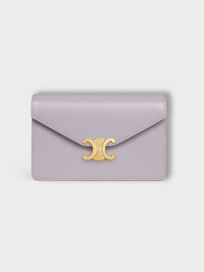 Triomphe Chain Shiny Calfskin Half Wallet Light Lilac - CELINE - BALAAN 2