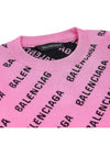 Mini All-Over Logo Knit Top Pink - BALENCIAGA - BALAAN 4