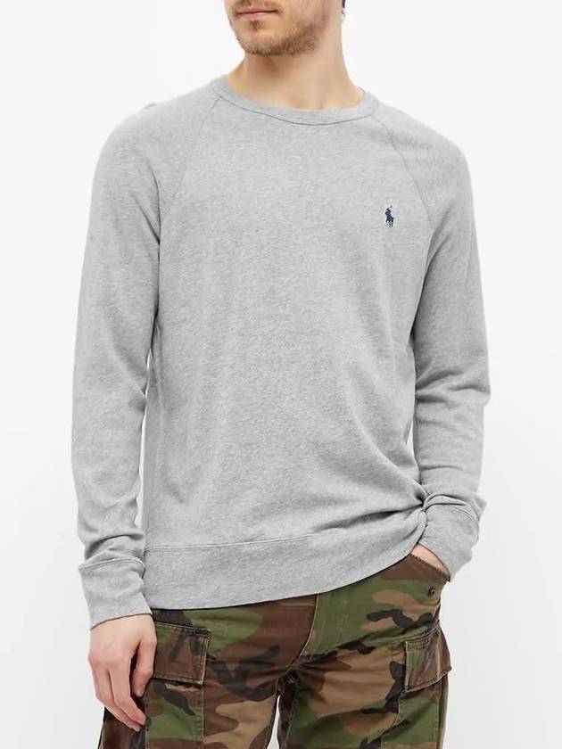 Men's Pony Logo Crew Neck Sweatshirt Grey - POLO RALPH LAUREN - BALAAN 5