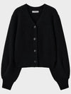 Camel Balloon Cardigan Black - NOIRER FOR WOMEN - BALAAN 3