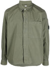 Gabardine Utility Long Sleeve Shirt Bronze Green - CP COMPANY - BALAAN 1