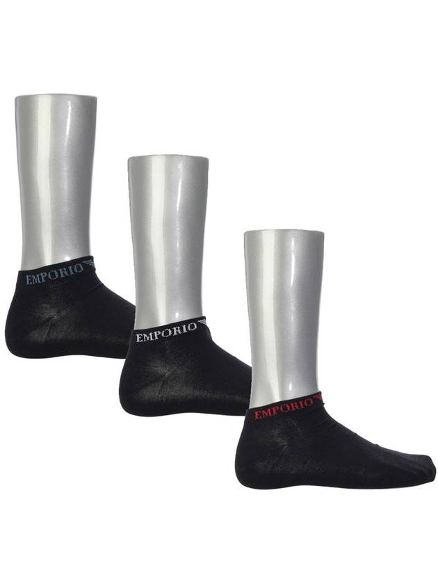 Logo Neck Cotton Inside Socks 3PACK 300008 2R254 50620 - EMPORIO ARMANI - BALAAN 6