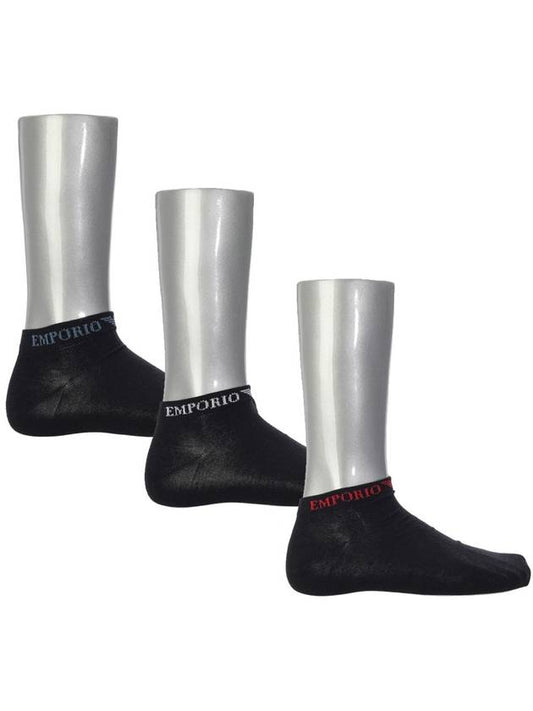 Logo Neck Cotton Inside Socks 3PACK 300008 2R254 50620 - EMPORIO ARMANI - BALAAN 2