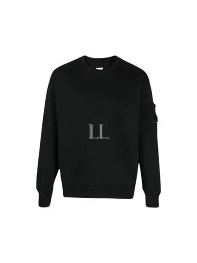 Cotton Diagonal Fleece Lens Sweatshirt Black - CP COMPANY - BALAAN 2