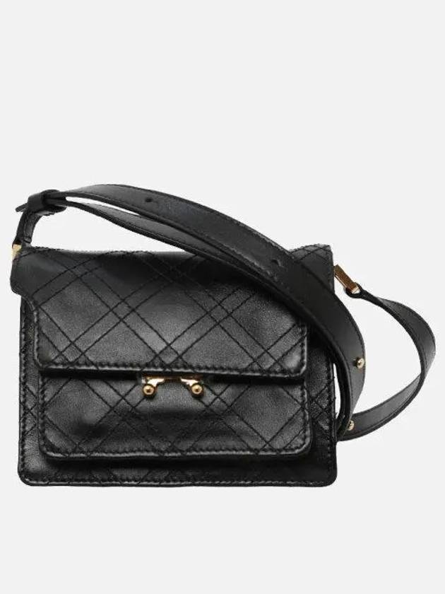 Women's Trunk Soft Mini Shoulder Bag Black - MARNI - BALAAN 2