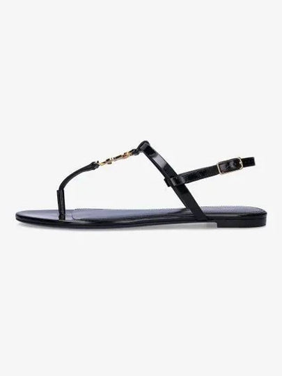 Women's Monogram Cassandra Sandals Black - SAINT LAURENT - BALAAN 2