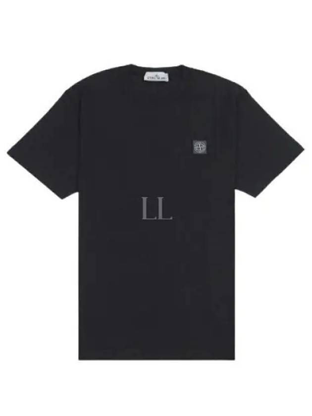 Organic Cotton Short Sleeve T-Shirt Black - STONE ISLAND - BALAAN 2