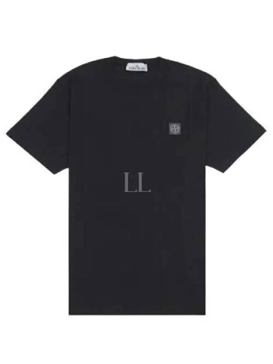 Organic Cotton Short Sleeve T-Shirt Black - STONE ISLAND - BALAAN 2