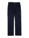 Pantaloni Comfort Fit Cargo Straight Pants Navy - STONE ISLAND - BALAAN 2