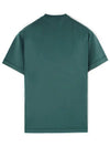 Logo Patch Cotton Short Sleeve T-Shirt Bottle Green - STONE ISLAND - BALAAN 3