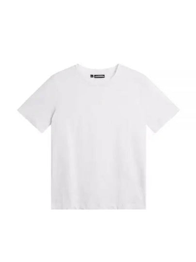 Alpha Logo Print Short Sleeve T-Shirt White - J.LINDEBERG - BALAAN 2