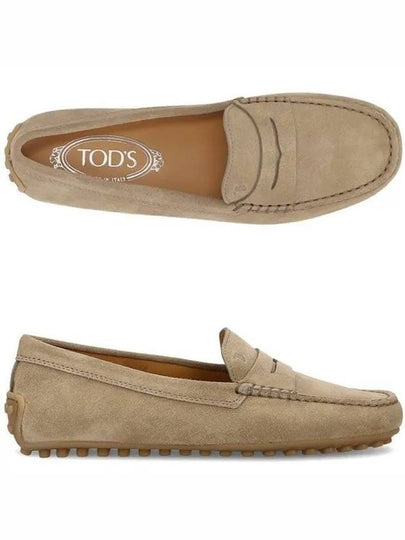 Gommino Suede Driving Shoes Beige - TOD'S - BALAAN 2