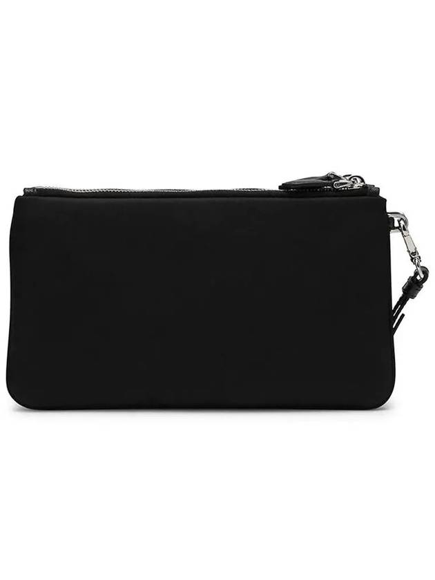 Triangle Logo Double Clutch Black - PRADA - BALAAN 5