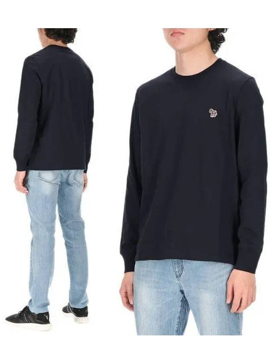 Zebra Logo Long Sleeve T-Shirt Navy - PAUL SMITH - BALAAN 2