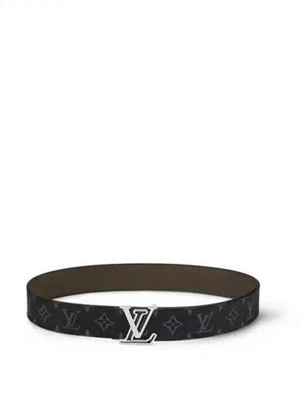 Monogram LV Line Reversible 40MM Leather Belt Black Khaki - LOUIS VUITTON - BALAAN 2