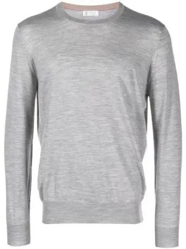 Wool Cashmere Knit Top Grey - BRUNELLO CUCINELLI - BALAAN 2