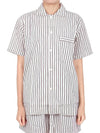 Poplin Striped Pajamas Short Sleeve Shirt SWE HS - TEKLA - BALAAN 6