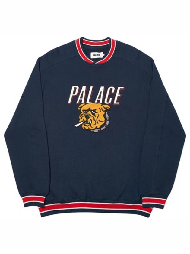 18FW Burning Bulldog Crew Neck Navy Bunning Bulldog Crew Navy - PALACE - BALAAN 1