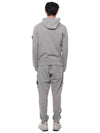 Garment Dyed Cotton Fleece Cargo Truck Pants Melange Grey - STONE ISLAND - BALAAN 6