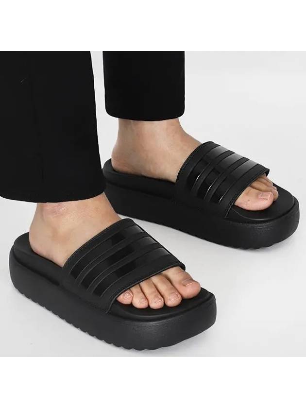 Adilette Platform Slide Slippers Black - ADIDAS - BALAAN 2