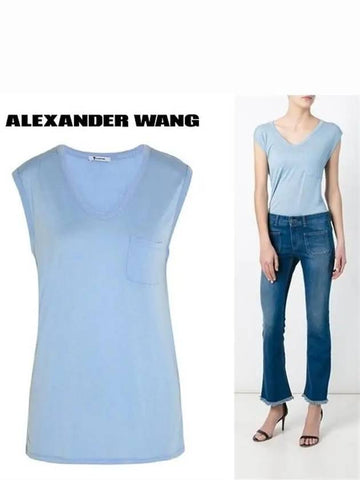 pocket sleeveless tshirt - ALEXANDER WANG - BALAAN 1