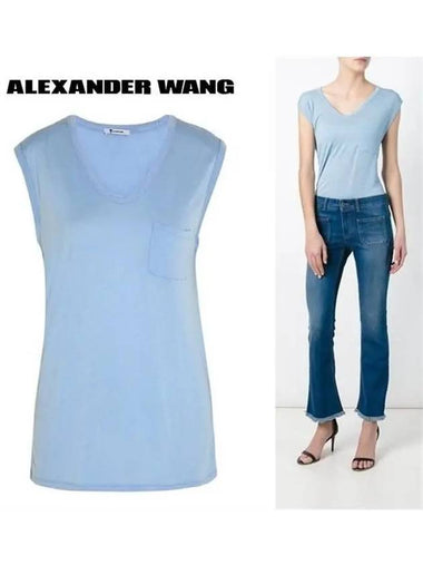 pocket sleeveless tshirt - ALEXANDER WANG - BALAAN 1