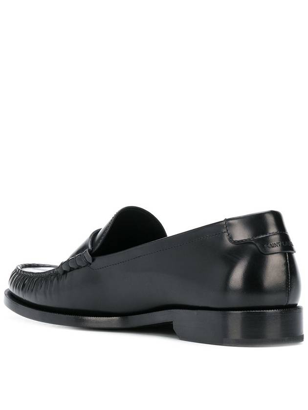 Men's Monogram Penny Loafers Black - SAINT LAURENT - BALAAN 4