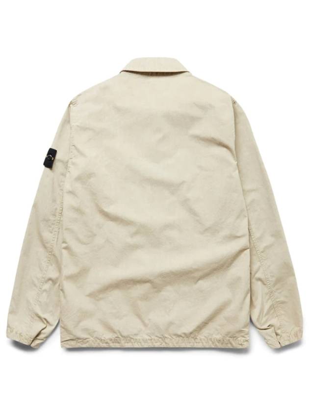 Wappen Patch Old Effect Zip-Up Jacket Beige - STONE ISLAND - BALAAN 3