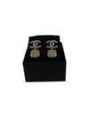 Earrings CC Logo Gold Crystal Drop Square Earrings AB6560 - CHANEL - BALAAN 6