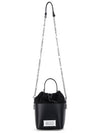 5AC Number Logo Texture Leather Bucket Bag Black - MAISON MARGIELA - BALAAN 4