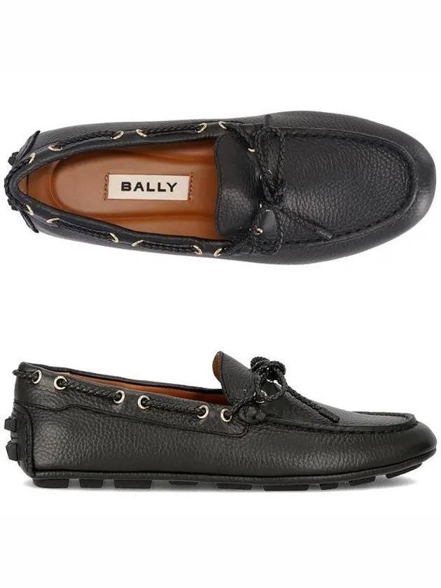 Kyan Grained Leather Driving Shoes Black - BALLY - BALAAN 2