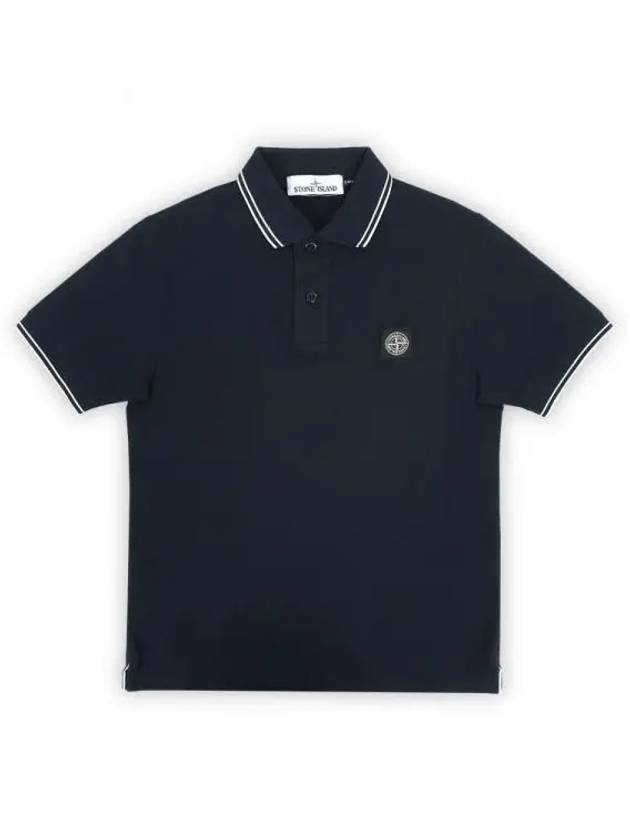 Stone Wappen Collar Polo Shirt Navy - STONE ISLAND - BALAAN 2