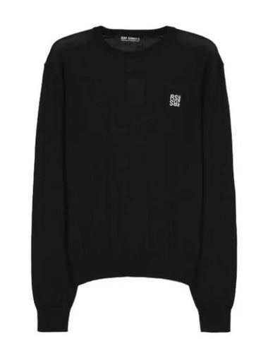 Crew neck logo sweatshirt dark navy - RAF SIMONS - BALAAN 1