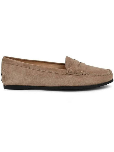 Gommino Suede Driving Loafers Brown - TOD'S - BALAAN 1