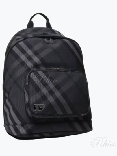 Grid Check Backpack Charcoal - BURBERRY - BALAAN 2