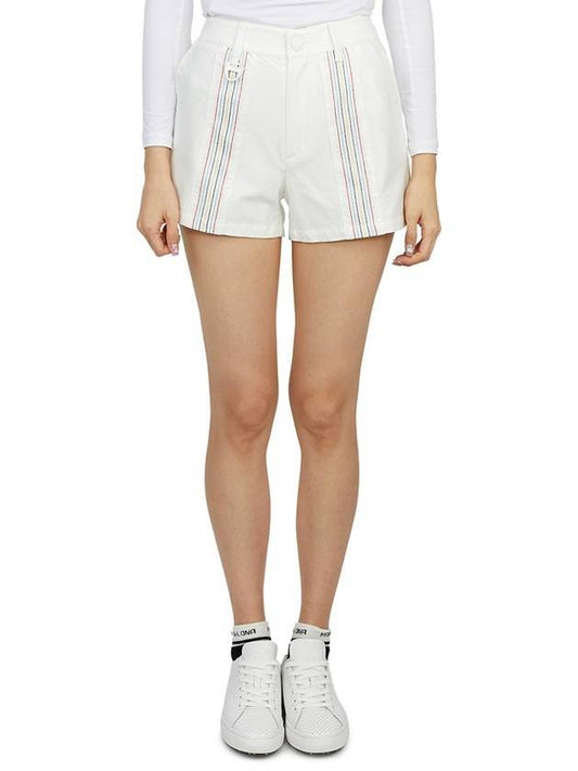 Women's Triple Rain Jersey Shorts White - HORN GARMENT - BALAAN 1