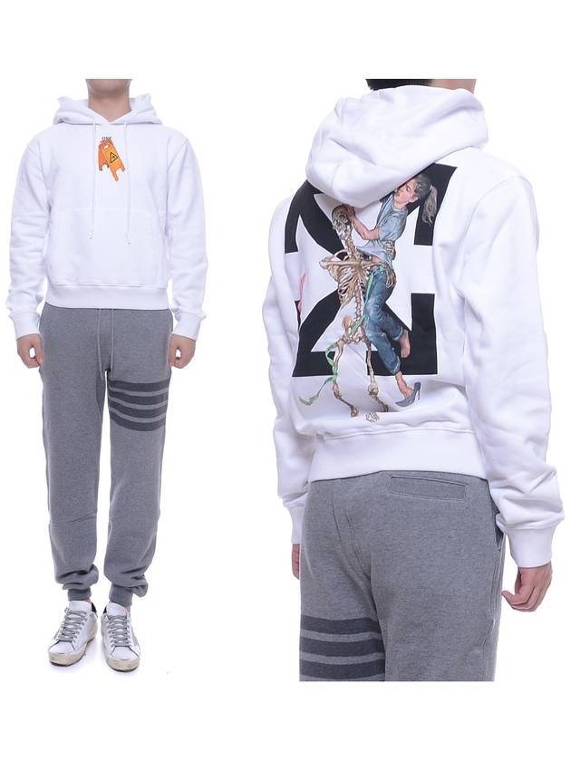 Pascal Skeleton Print Hoodie White - OFF WHITE - BALAAN 2