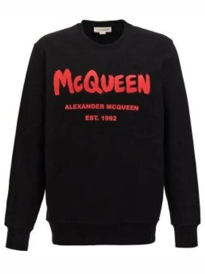 Graffiti Logo Sweatshirt Black - ALEXANDER MCQUEEN - BALAAN 2